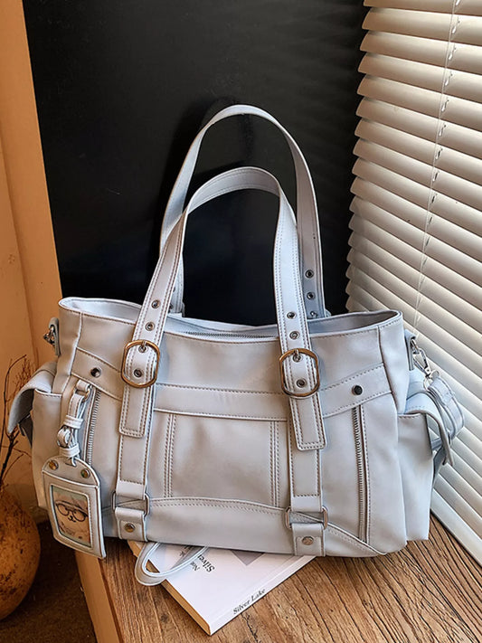 Trendsi buckle decor shoulder handbag with stylish design, featuring a buckle detail and spacious interior for everyday use.