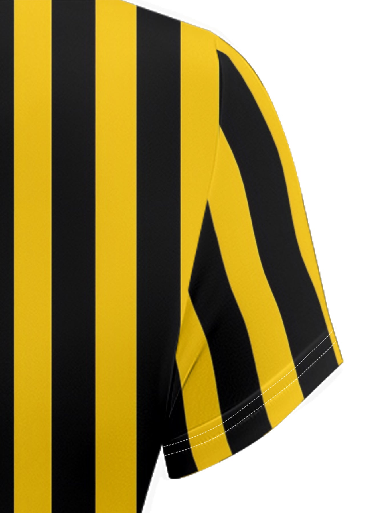 Yellow & Black Vertical Stripe Pants Set – Short Sleeve Top and Trouser Co-ord