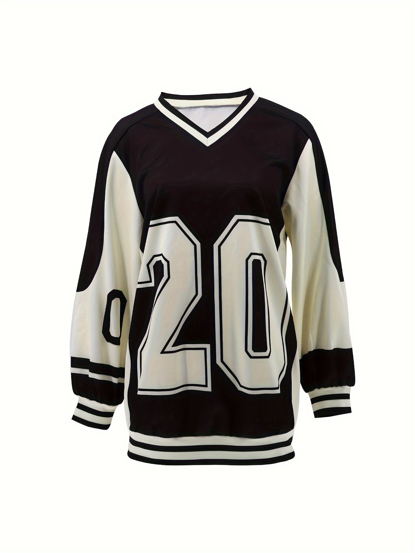 '20' Jersey Style V-Neck Mini Dress