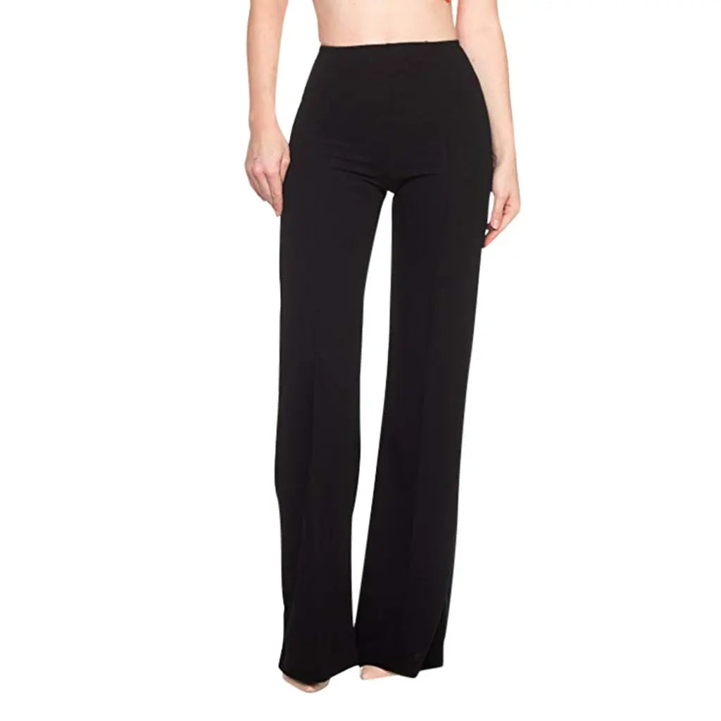 High Waist Piping Wide Leg Pants - Toshe Women's Fashions