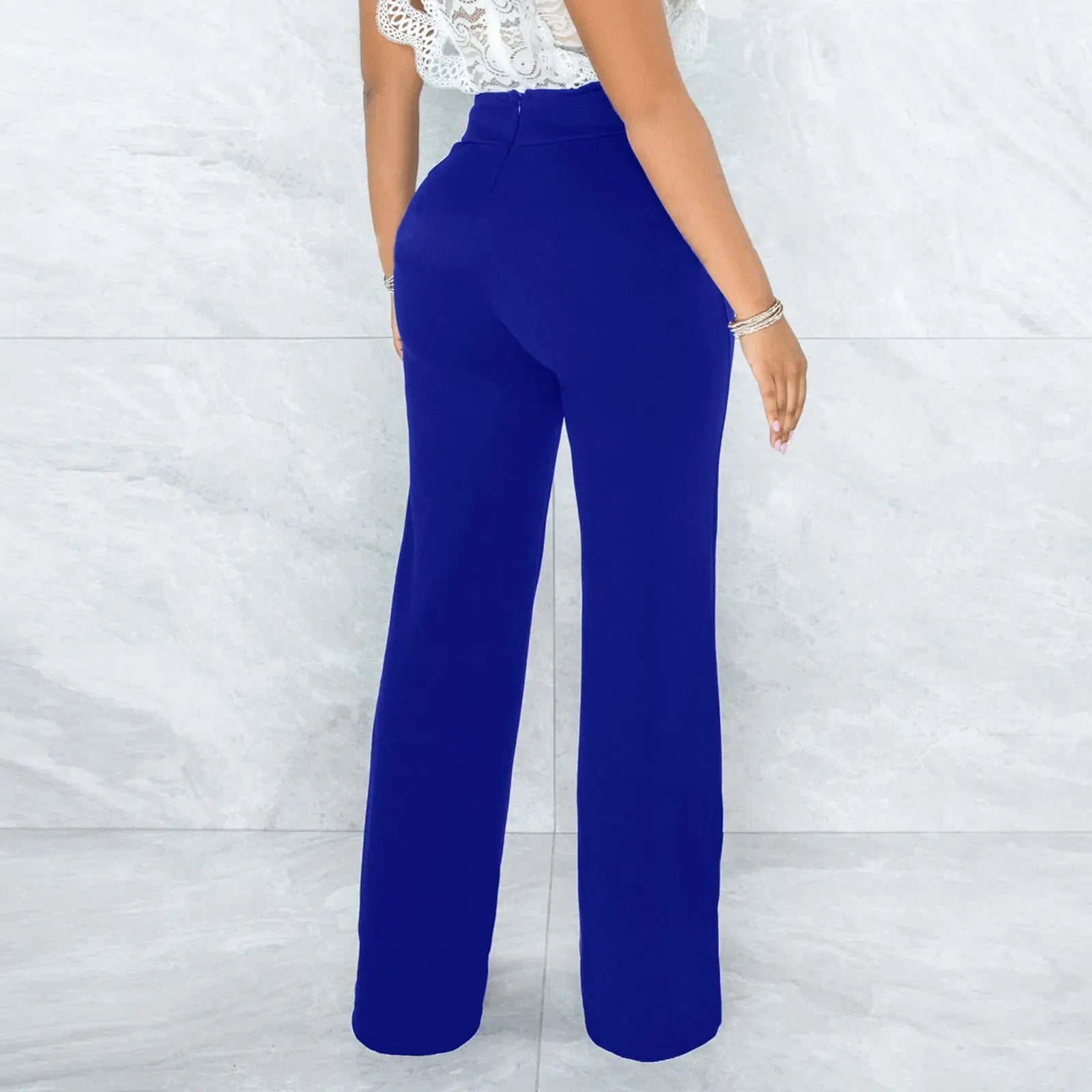 High Waist Wide Leg Trousers - Toshe Women's Fashions